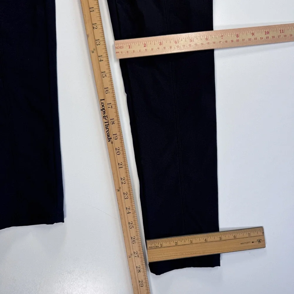 ATHLETA Cargo Pocket Joggers Tapered Ankle Womens 4 28.5" Inseam Black Stretch - Picture 13 of 14